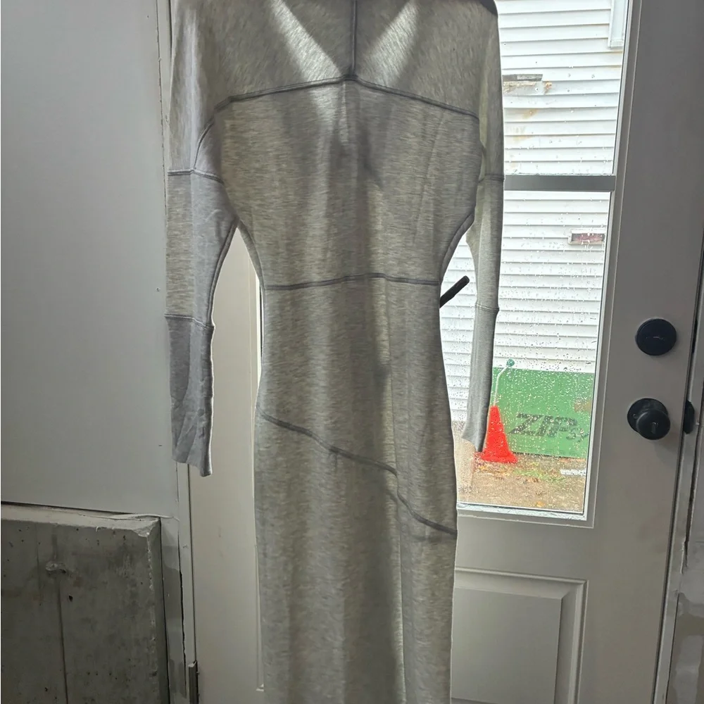Anthropologie Light Gray Long Sleeve Dress - Picture 3 of 5